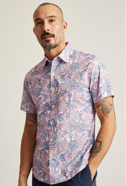 Lavender Prowlers Stretch Riviera Button Up