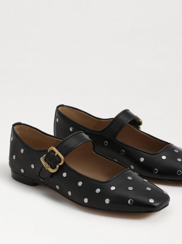 Michela Stud Mary Jane Flat