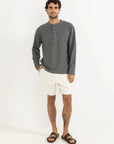 Silver Pine Vintage Terry LS Henley