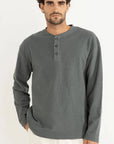 Silver Pine Vintage Terry LS Henley