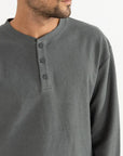 Silver Pine Vintage Terry LS Henley