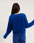 Cobalt Fuzz Wren Sweater