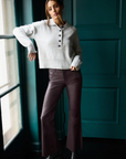 Heather Grey Lilia Button Front Sweater