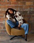 Cream & Brown Cow Print Jacket