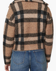 Brown Plaid Knit Jacket