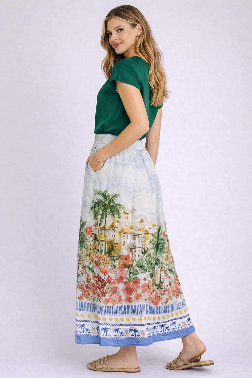 Blue Multi Ailani Skirt
