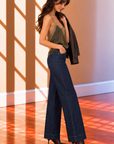 Lace Edge Olive Crop