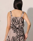 Ivory Chantilly Print Strap Bubble Top
