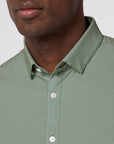 Olive Pressed Diamond Leeward No Tuck LS Dress Shirt
