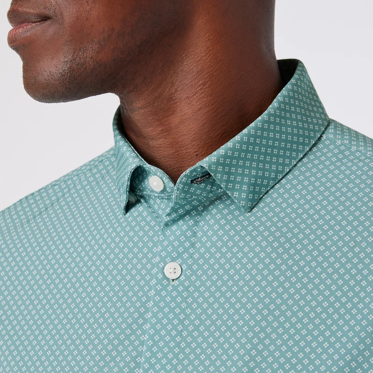 Pale Blue Clover Leeward SS Dress Shirt