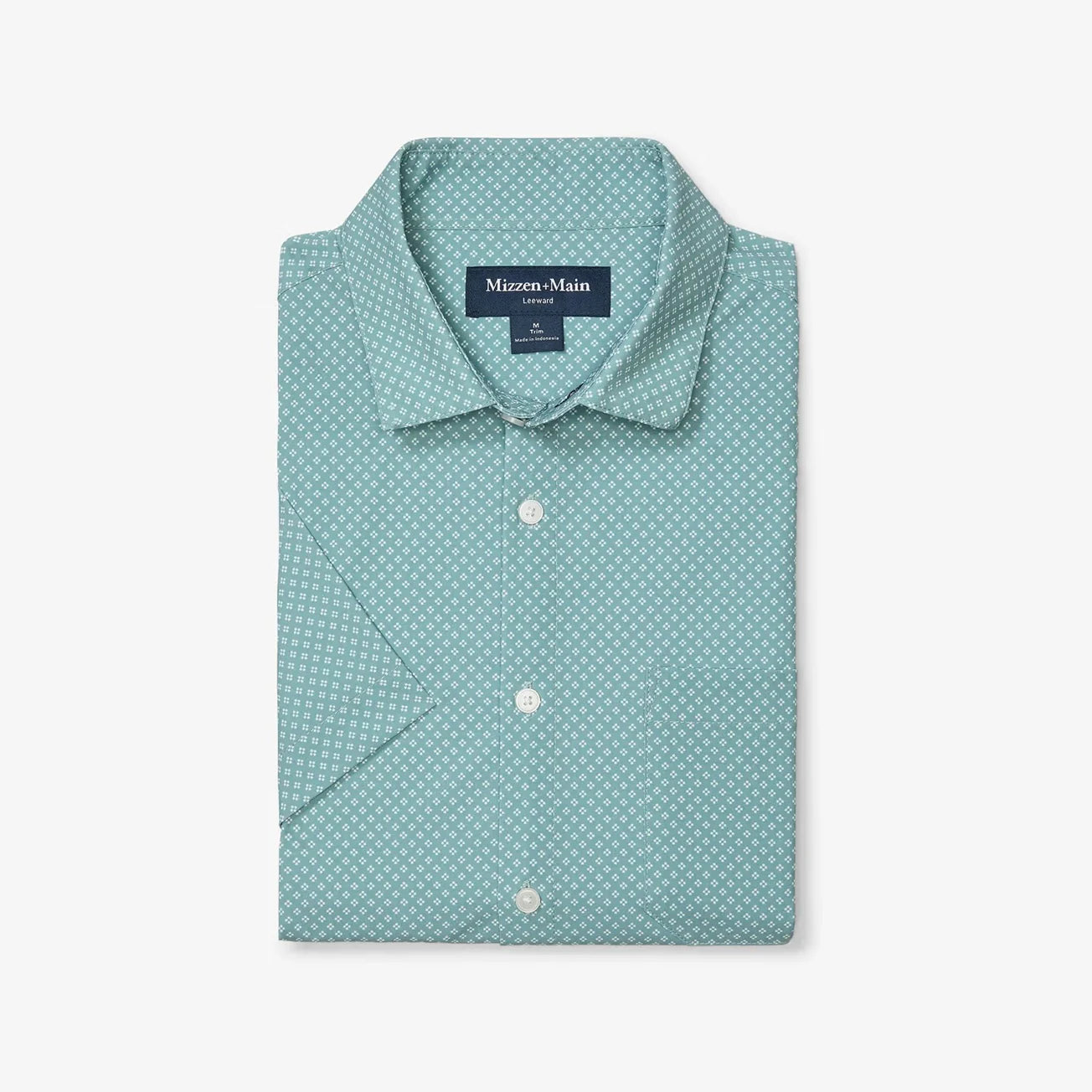 Pale Blue Clover Leeward SS Dress Shirt