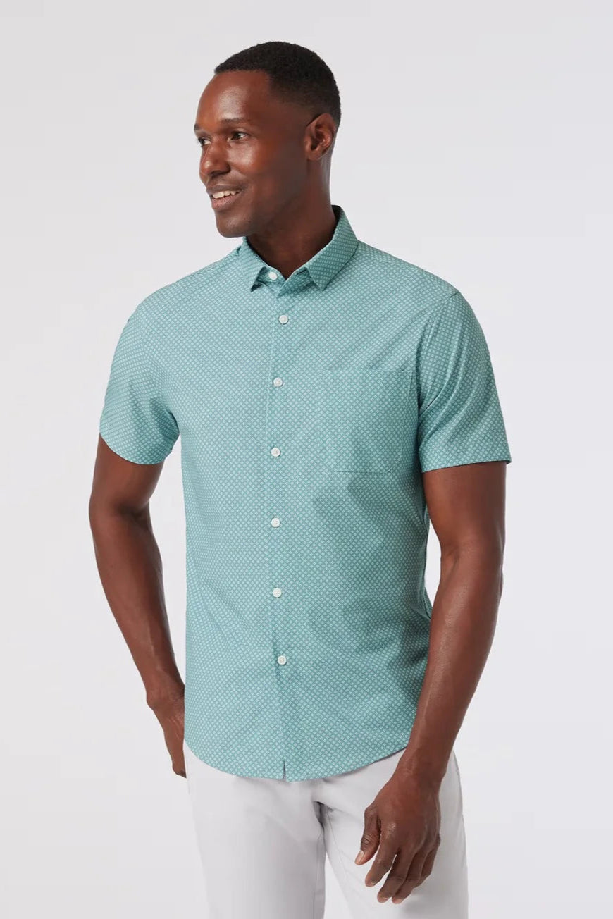 Pale Blue Clover Leeward SS Dress Shirt