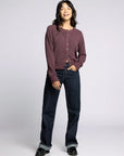 Heather Wine Monica Cardigan