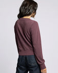 Heather Wine Monica Cardigan