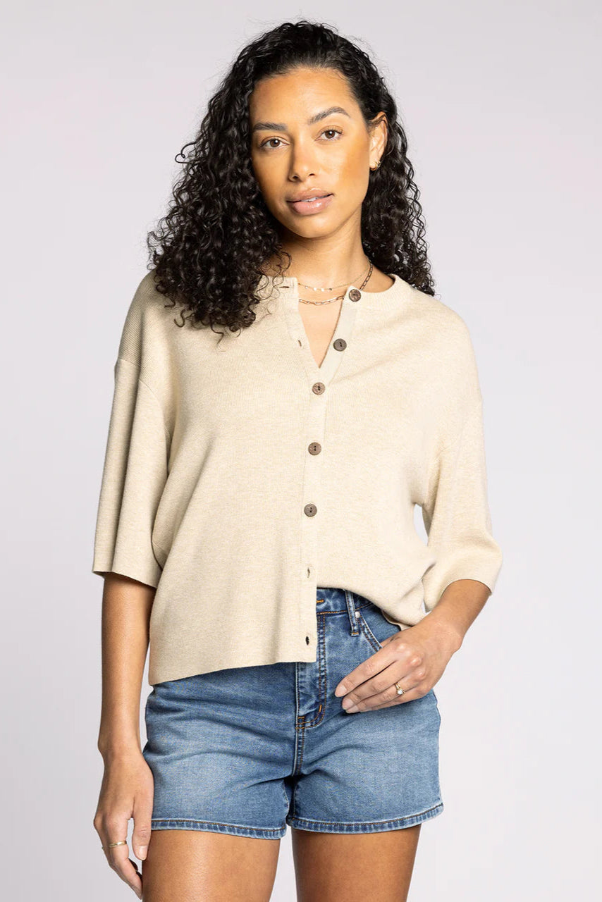 Khaki Alyssa Cardigan Top