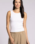 White Evie Tank