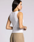 White Evie Tank