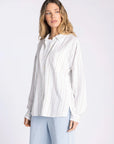 Ivory Taupe Stripe Amorette Shirt