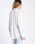 Ivory Taupe Stripe Amorette Shirt