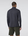 Charcoal Heather Grey Ponto 1/2 Zip Mock Neck