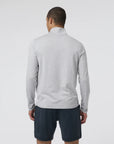 Light Heather Grey Ponto 1/2 Zip Mock Neck