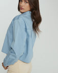 Light Blue The Maren Cropped Shirt