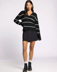 Black Ivory Stripe Cressida Sweater
