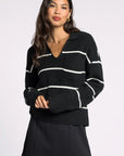 Black Ivory Stripe Cressida Sweater