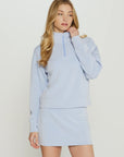Periwinkle Rev Crop Quarter-Zip
