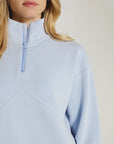 Periwinkle Rev Crop Quarter-Zip