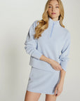 Periwinkle Rev Crop Quarter-Zip
