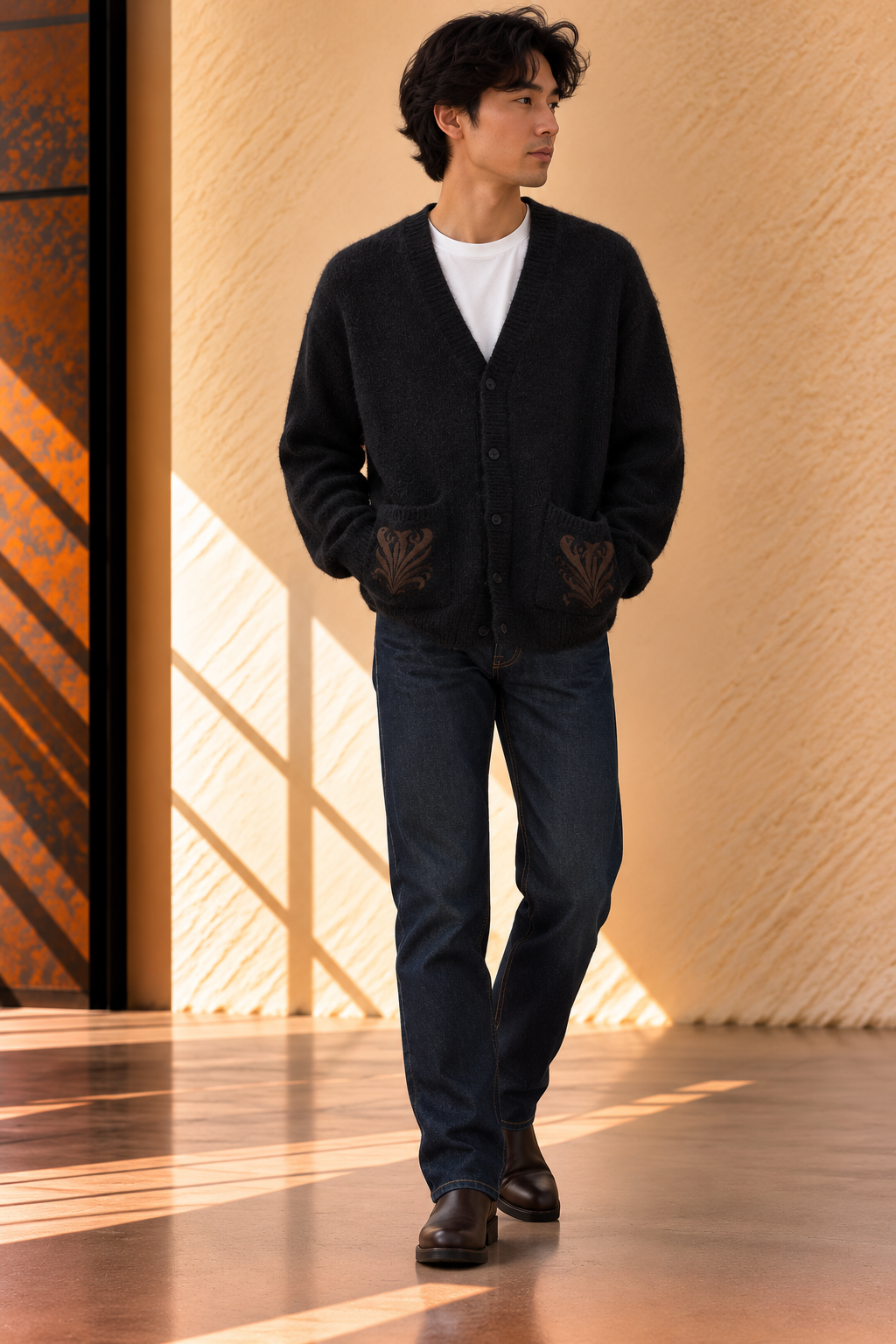 Midnight Heritage Bloom Cardigan