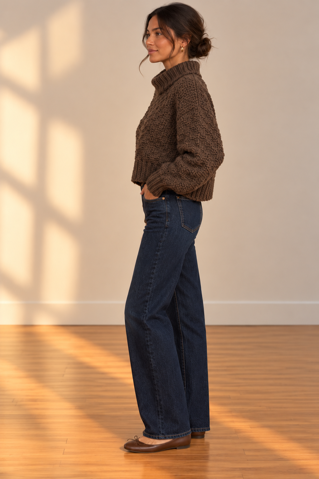 Espresso Coco Cable Knit Sweater