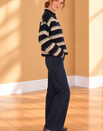 Navy/Olive striped Sweater