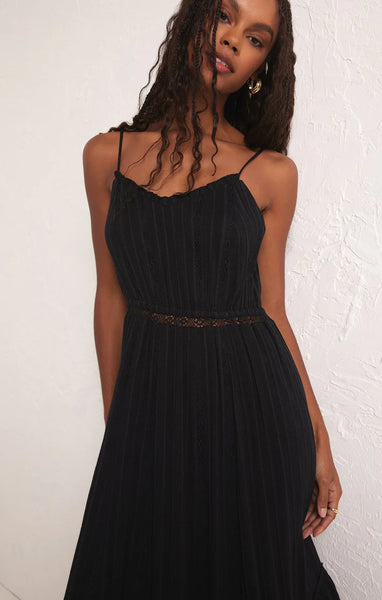 Black Reed Maxi Dress