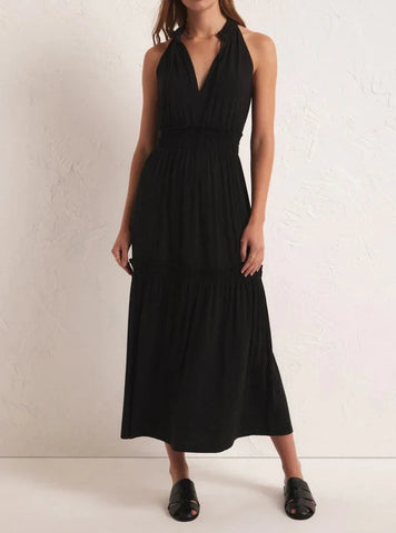 Black Rhea Midi Dress