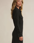 Black Sand Candice Knit Denim Dress