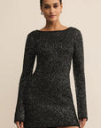 Black La Marca Sequin Mini Dress