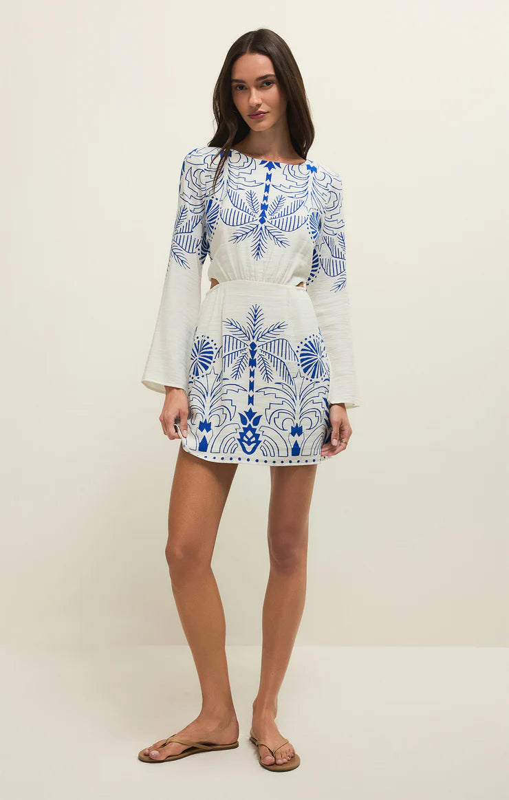 Tahina Nautical Palm Mini Dress Purpose Boutique Tahina Nautical Palm Mini Dress Purpose Boutique