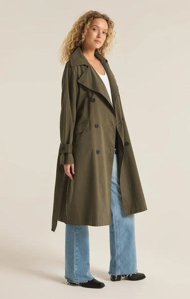 Grape Leaf Dorian Trench Coat