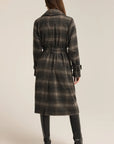 Latte Jackie Plaid Trench Coat