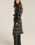 Latte Jackie Plaid Trench Coat