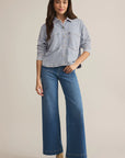 Washed Indigo  All Day Cropped Knit  Jacket