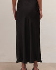 Black Europa Poly Sheen Skirt