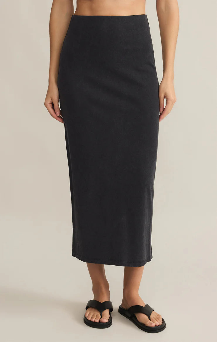 Black Gail Midi Skirt