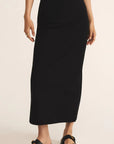 True Black Gail Midi Skirt