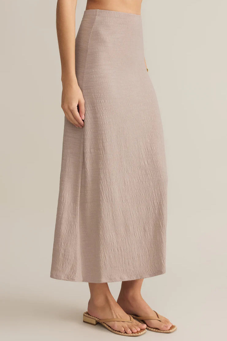 Parchment Delavine Textured Midi Skirt