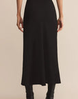 Izabel Black Luxe Satin Skirt