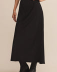Izabel Black Luxe Satin Skirt