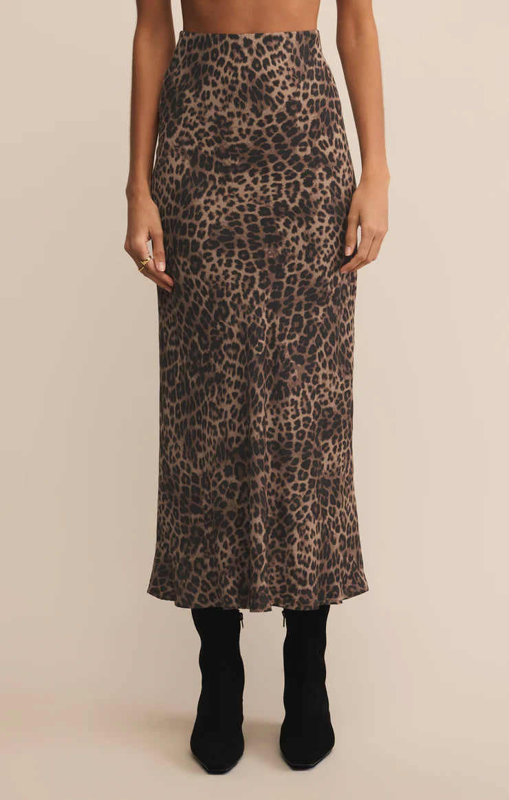 Desert Tan Izabel Leopard Skirt
